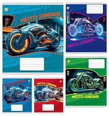 Зошит 18 арк. клітинка "Тетрада" / Мотокрос