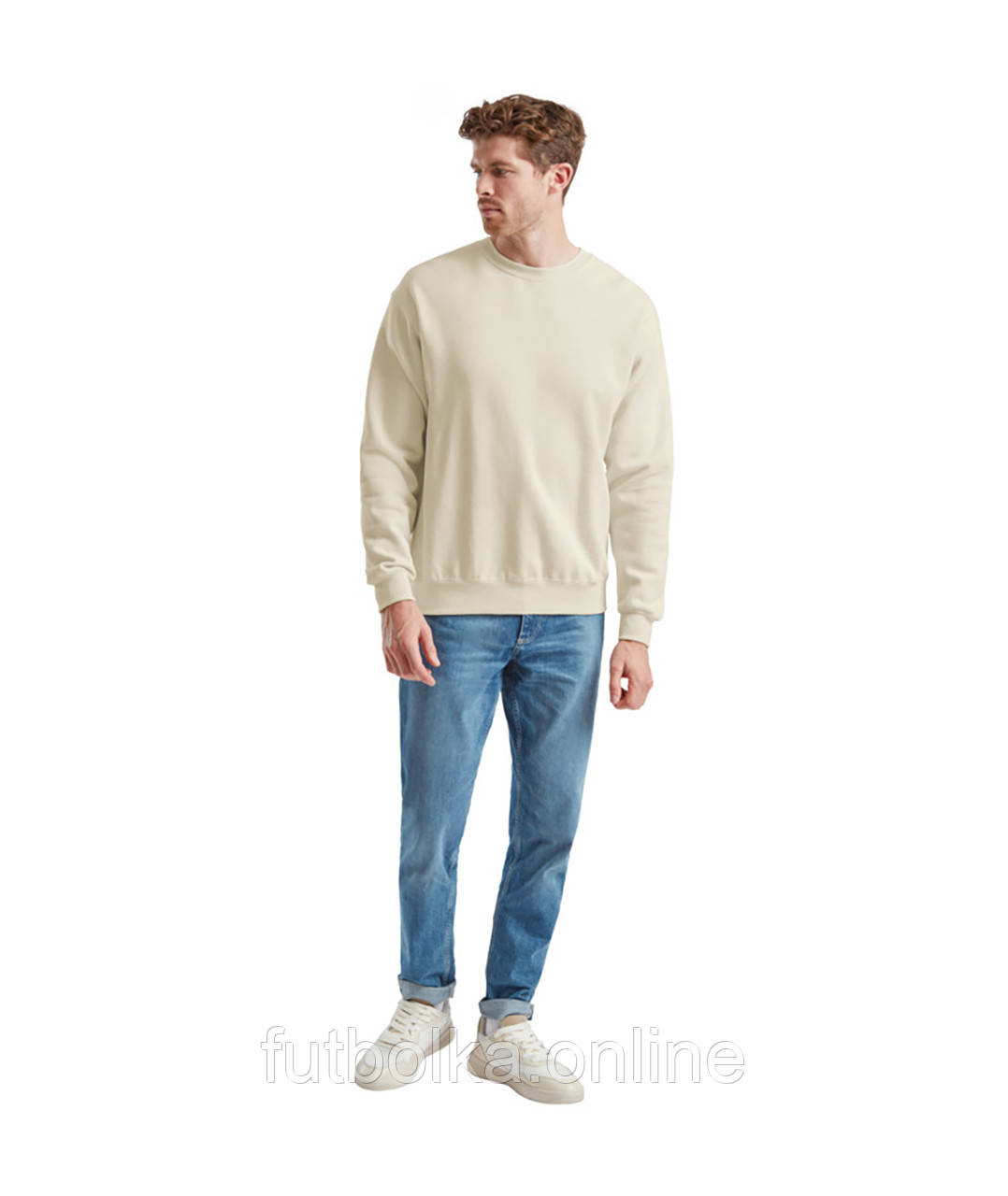Тілесний чоловічий пуловер класичний Classic set-in sweat Fruit of the loom