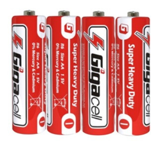 Батарейка Gigacell R6, AA, техніка, соляна, фото 1