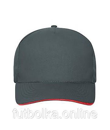 Графітова кепка літня 5 Panel Sandwich Cap Bio Cotton Myrtle Beach, фото 1