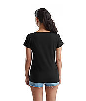 Чорна футболка жіноча базова Valueweight lady-fit Fruit of the loom, фото 4