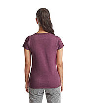 Бордова Меланжева футболка жіноча базова Valueweight lady-fit Fruit of the loom, фото 4