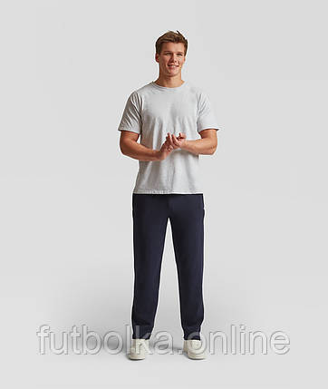 Глибоко Темно-Сині чоловічі спортивні штани прямі базові Classic open hem jog pants Fruit of the loom, фото 1