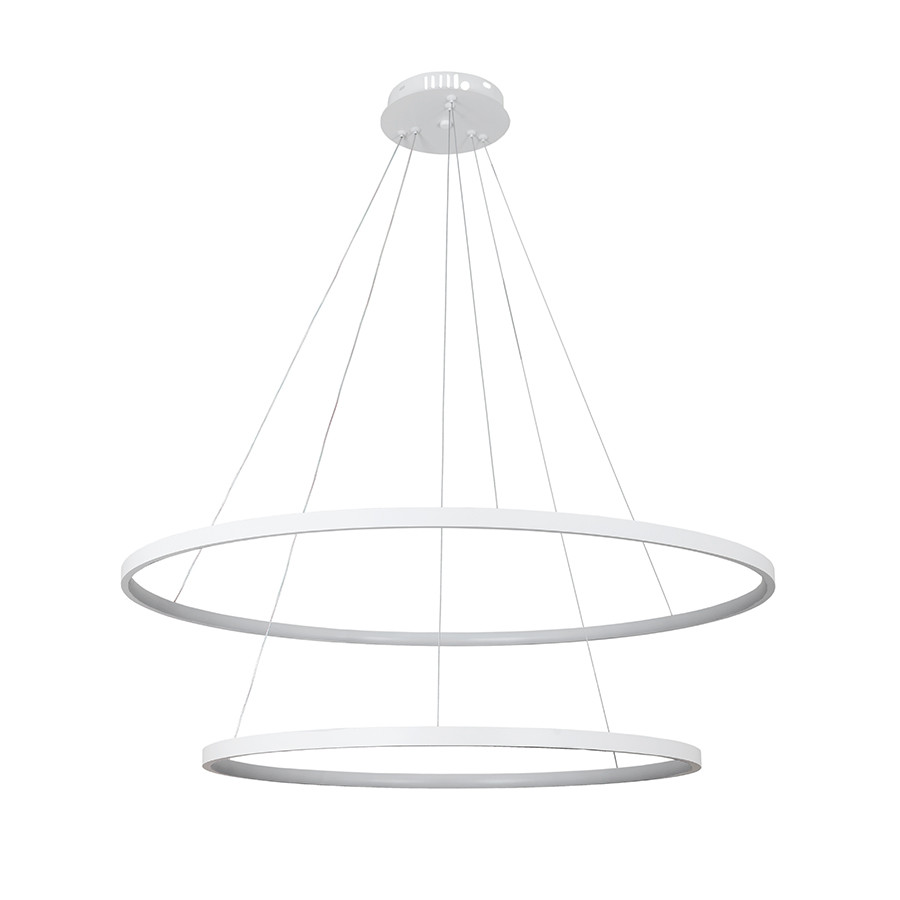 Біла підвісна люстра 7529832-2A WHITE LED (600+800)