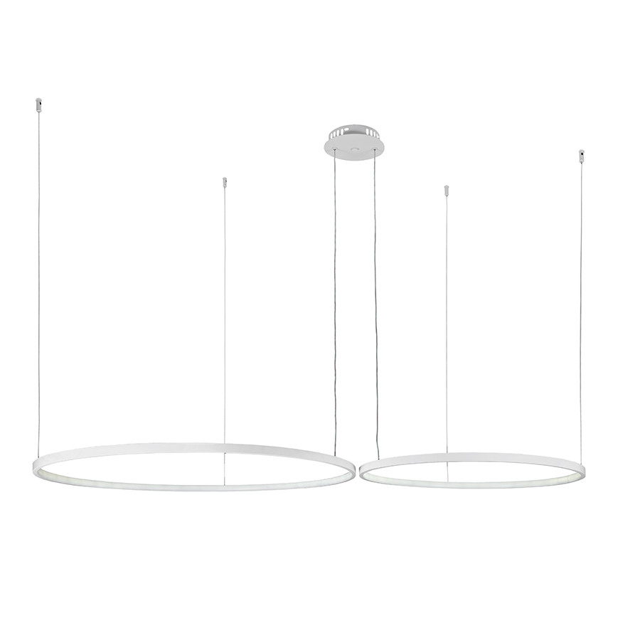 Біла підвісна люстра 7529832-2B WHITE LED (600+800)