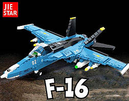 Дитячий великий конструктор JIE STAR бойовий літак винищувач F-16 753 деталі