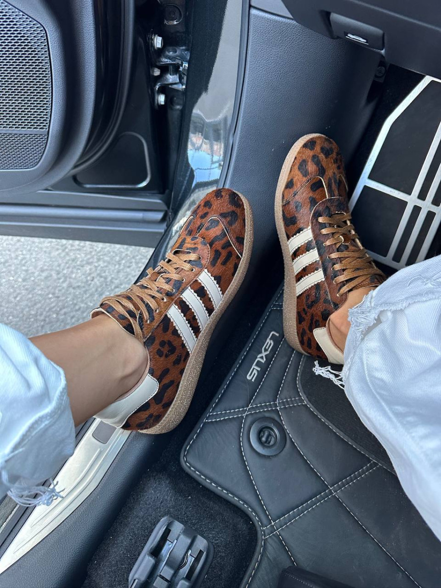 Кеди жіночі шкіра поні леопардові, фото 1