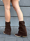 Накидка на черевик какао замша, фото 4