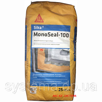 Sika® MonoSeal-100 - Жорстка однокомпонентна гідроізоляційна суміш, 25 кг, фото 2