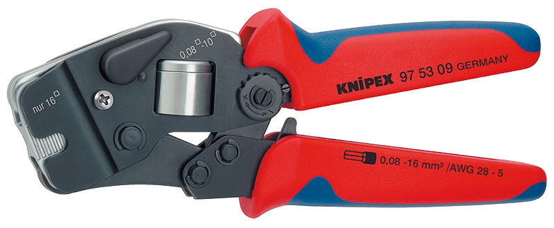 Інструмент для обжиму контактних гільз з автоналаштуванням KNIPEX 97 53 09 (до 16мм2)