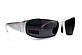 Окуляри захисні Global Vision BAD-ASS-1 Silver (gray) чорні в металевій оправі, фото 5