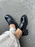 Туфлі жіночі шкіра наплак чорні, фото 5