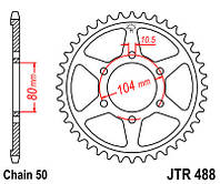 Задня зірка JT JTR488.41