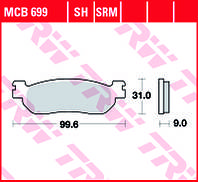 Тормозные колодки TRW / LUCAS MCB699