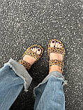 Босоніжки жіночі замшеві леопардові на липучках, фото 3