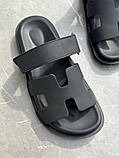 Слайдери жіночі шкіряні чорні матові, фото 9