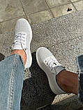 Кеди жіночі шкіряні білі з перфорацією, фото 2