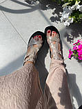 Босоніжки жіночі шкіряні бежевого кольору, фото 2