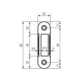 Відповідна планка AGB рівна, нікель, фото 2