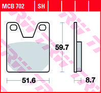 Тормозные колодки TRW / LUCAS MCB702