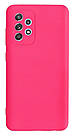 Чохол Silicone case Camera Protective для Samsung A52 (21) яскраво рожевий Shiny Pink, фото 2