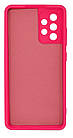 Чохол Silicone case Camera Protective для Samsung A52 (21) яскраво рожевий Shiny Pink, фото 3