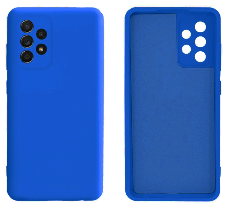 Чохол Silicone case Camera Protective для Samsung A52 (26) яскраво синій Neon blue