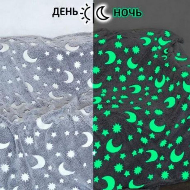 Покривало що світиться Blanket kids Magic Star 150х100 см, Ковдра що світиться, з ефектом RO-144 зоряного неба