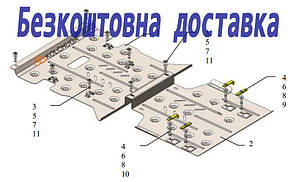 Захист двигуна Mercedes ML 250 BlueTEC W166 (2011-) (Захист двигуна Мерседес МЛ 163) Кольчуга