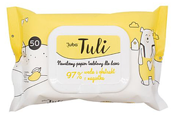 Дитячий вологий туалетний папір Luba Tuli 97% води та екстракт календули, 50 шт