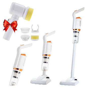 Бездротовий пилосос 4в1 + Подарунок Щітка для прибирання 5в1, Magic Brush / Акумуляторний ручний пилосос для дому