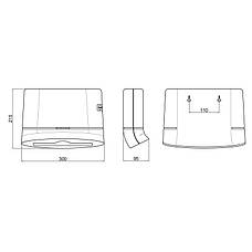 Тримач для паперових рушників Qtap Pohodli 300 мм QTDR600WP White (Dr| ák), фото 3