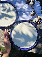 Тарілка Кругла з бортиком 25 см Капучино Кобальт