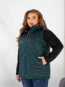 Жилет стьобаний з капюшоном