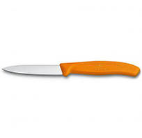 Ніж з прямим лезом 8.5см Victorinox (неіржавна сталь, серейторне лезо, універсальний, оранжевий)