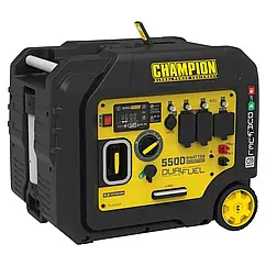 Генератор інверторний Champion C5500i Dual Fuel 5.5 кВт бензин-газ пропан двопаливний закритого типу