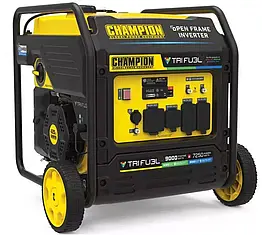 Генератор інверторний трипаливний 9 квт Champion C9000BT TriFuel відкритого типу