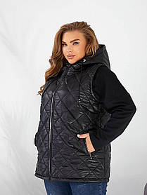 Жилет стьобаний з капюшоном