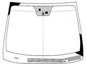 Скло лобове з підігрівом Hyundai Santa Fe 3 12-18 CROSSOVER SUV Securit VIN, кріп.дзерк., креп.дат.влаги/запотевания