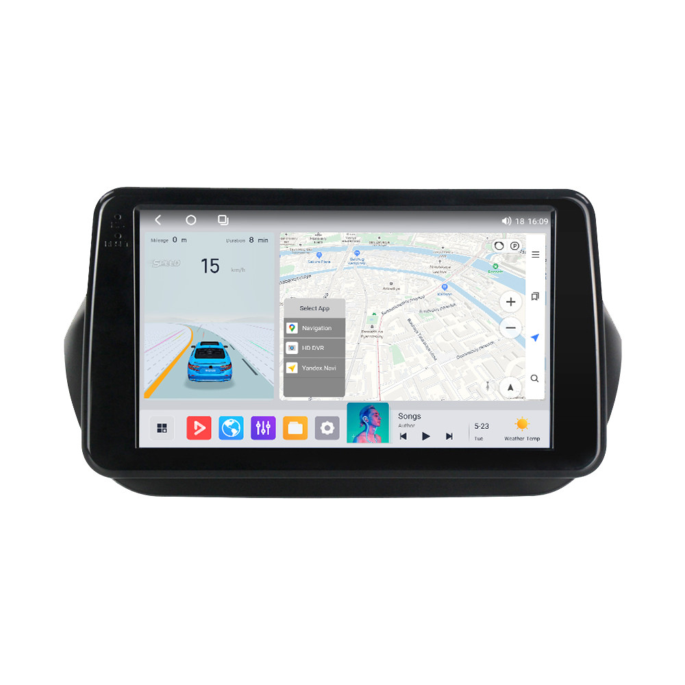 Штатна магнітола Mekede MS Citroen Nemo, Peugeot Bipper, Fiat Fiorino, Qubo (2008-2019) QleD