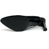 Жіночі замшеві босоніжки чорного кольору на каблуку зі скритою резинкою Elpasso 8070-61 чор вел розмір 36, фото 9