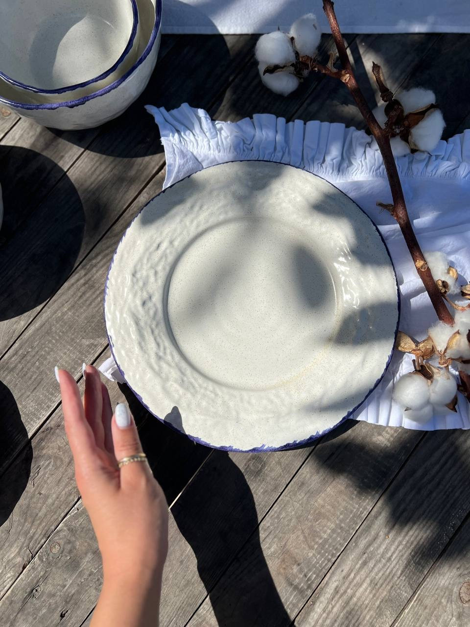 Тарілка Столова Корал 26 см "Синій Лофт»