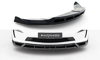 Сплітер Tesla Model X (2021+) тюнінг обвіс губа спідниця елерон (V3)