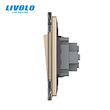 Одноклавішний вимикач Livolo Золотий, фото 3