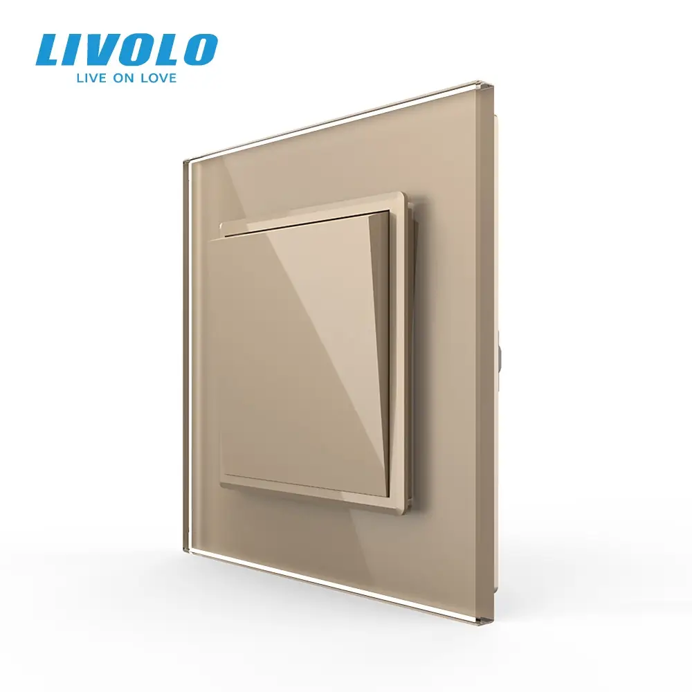 Одноклавішний вимикач Livolo Золотий, фото 1