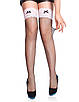 Панчохи чорні у сітку з білим ажурним верхом Star Night Sexy Stocking Talla, фото 3