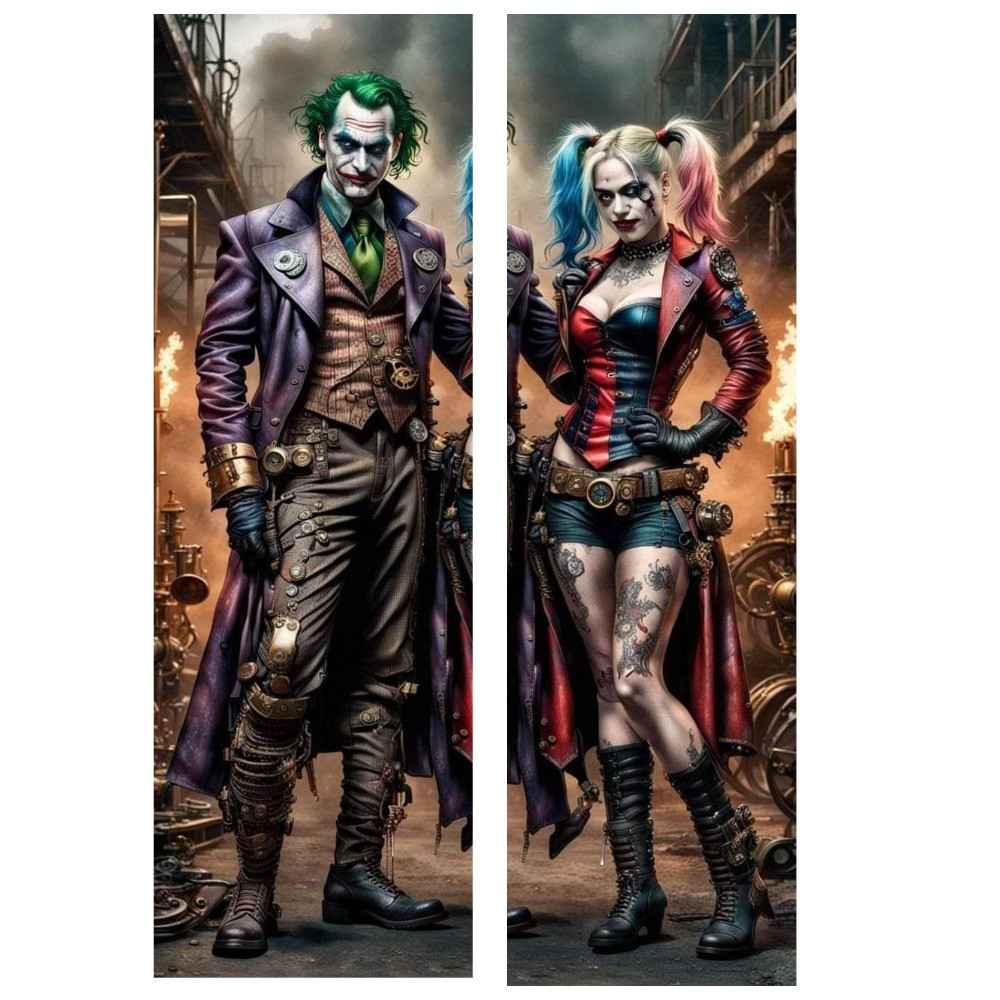 Дакімакура 150х50 см Джокєр Харлі Квінн DC Comics Бетмен Joker Подушка + наволочка двостороння, фото 1