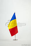 Прапорець Румунії, 13,5х25 см, атлас щільний,2-х сторонній, фото 3
