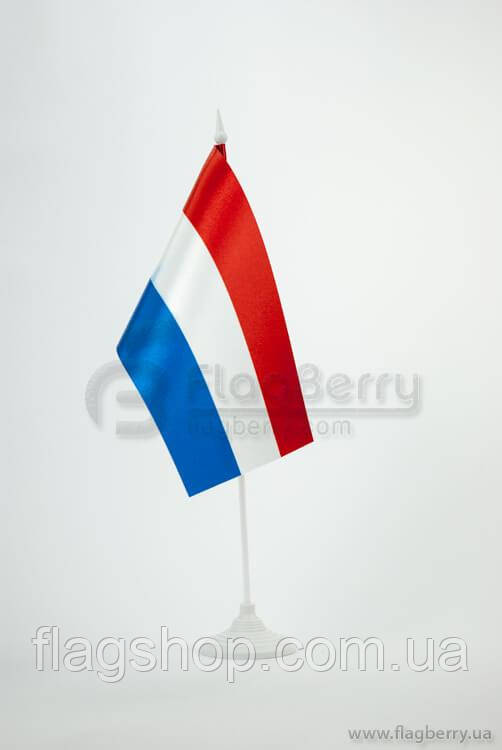 Прапорець Нідерланди, 13,5х25 см, атлас щільний,2-х сторонній