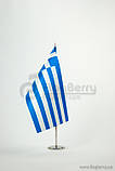 Прапорець Греції, 13,5х25 см, атлас щільний,2-х сторонній, фото 3